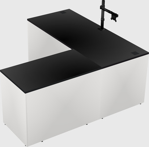 L-shaped office desk