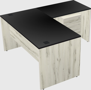 L-shaped office desk