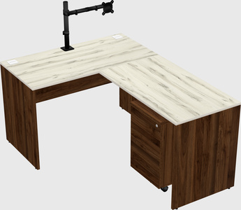 L-shaped office desk