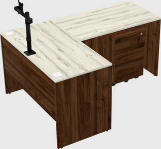 L-shaped office desk