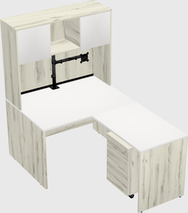 L-shaped office desk