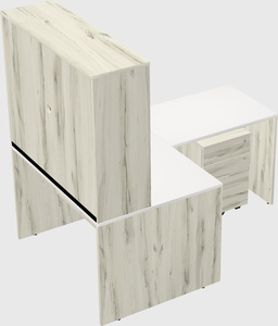 L-shaped office desk