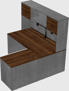 L-shaped office desk