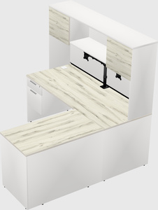 L-shaped office desk