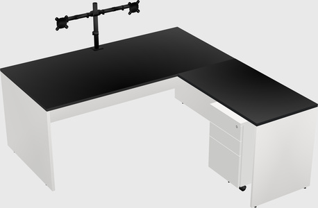 L-shaped office desk