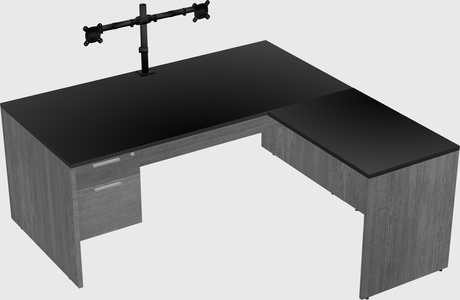 L-shaped office desk