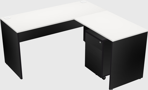 L-shaped office desk