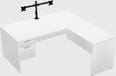 L-shaped office desk