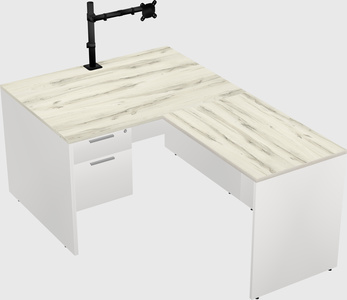 L-shaped office desk