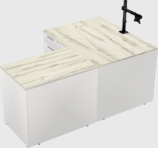 L-shaped office desk
