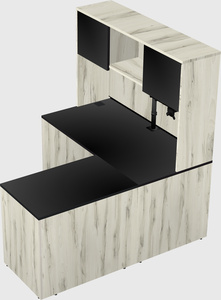 L-shaped office desk