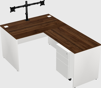 L-shaped office desk