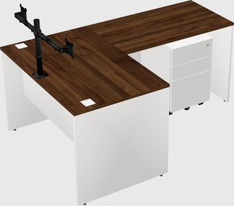 L-shaped office desk