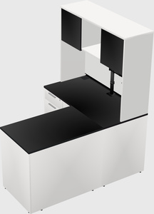 L-shaped office desk