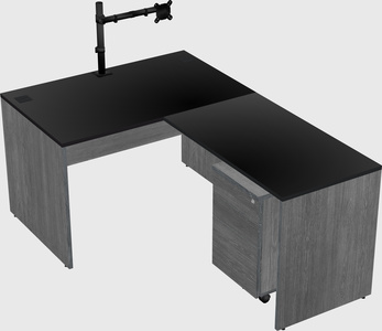 L-shaped office desk