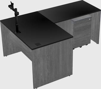 L-shaped office desk