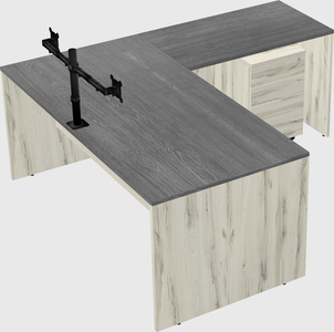 L-shaped office desk