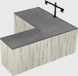 L-shaped office desk