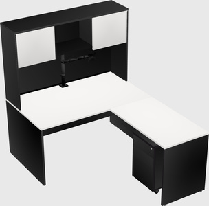 L-shaped office desk