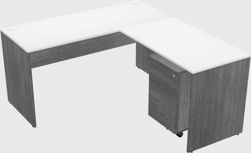 L-shaped office desk