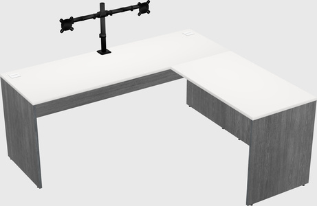 L-shaped office desk