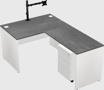 L-shaped office desk