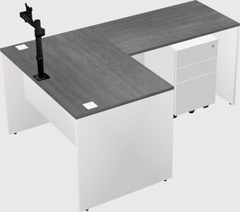 L-shaped office desk