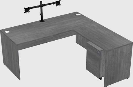 L-shaped office desk