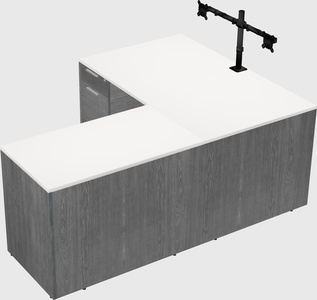 L-shaped office desk