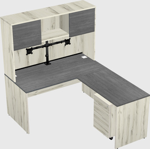 L-shaped office desk