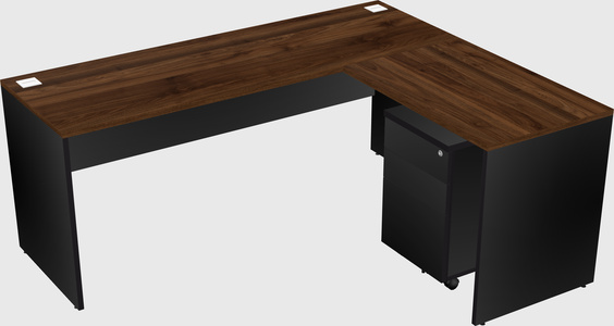L-shaped office desk