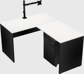 L-shaped office desk