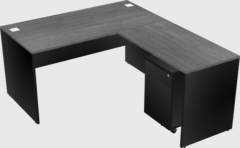 L-shaped office desk