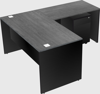L-shaped office desk