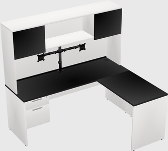 L-shaped office desk