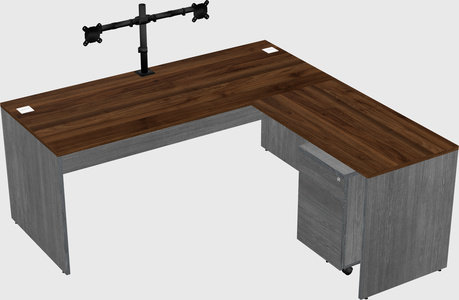 L-shaped office desk