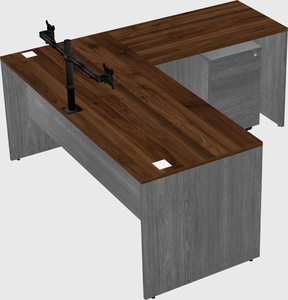 L-shaped office desk