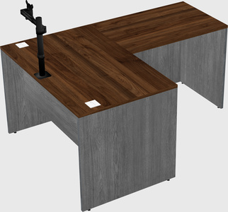 L-shaped office desk