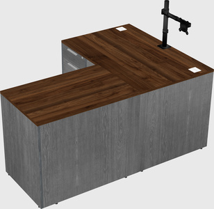 L-shaped office desk