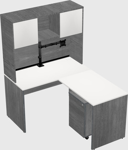 L-shaped office desk