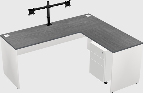 L-shaped office desk