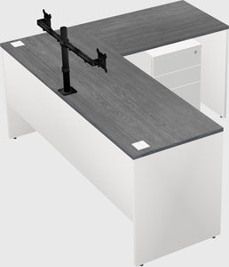 L-shaped office desk
