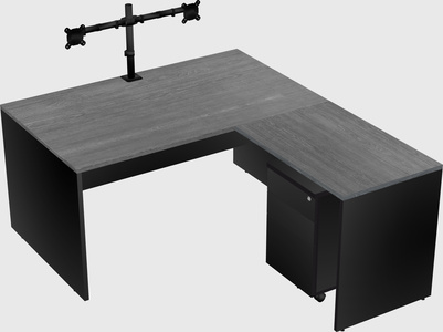 L-shaped office desk