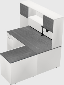 L-shaped office desk