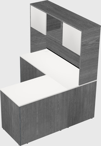 L-shaped office desk
