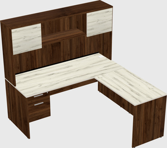 L-shaped office desk