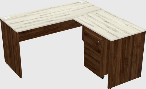 L-shaped office desk