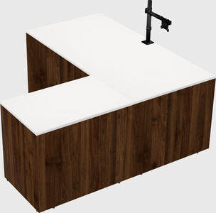 L-shaped office desk