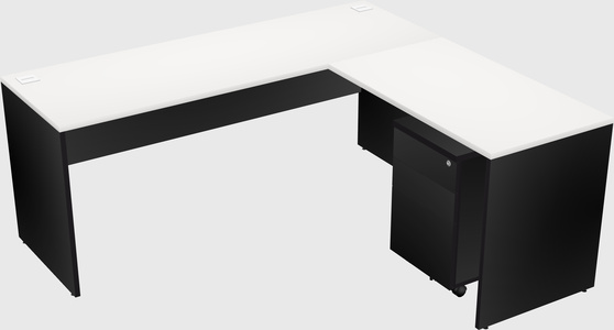 L-shaped office desk