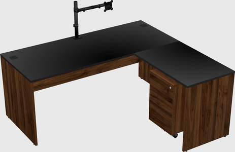 L-shaped office desk